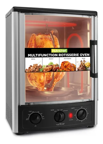 Horno Asador Multifunción Vertical Con 2 Estantes 1500w