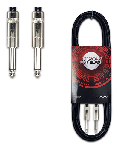 Cable Plug A Plug  Mono Ts Instrumento 3 Mts Neutrik Guitarra Bajo Ukulele Charango