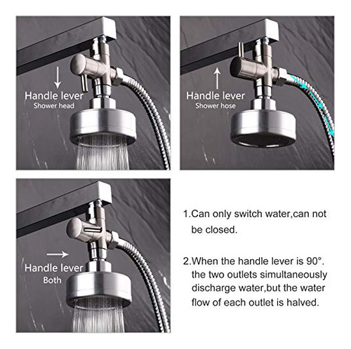 Válvula De Control De Flujo De Ducha G1/2puLG 3 Vías Latón,