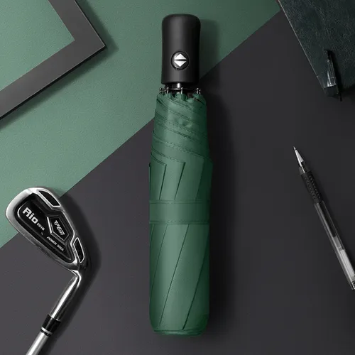Automatic Uv Folding Umbrella Black Coating Sunshade