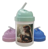 Comprar Cantimplora Mono Titi Tomando Un Cafe En Una Taza