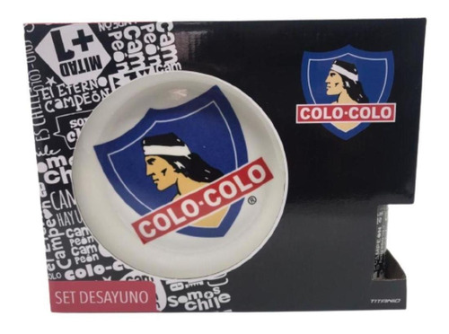 Set Desayuno De Ceramica Plato Mug Y Bowl Colo Colo