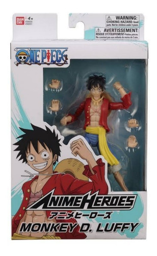 Monkey D. Luffy One Piece Anime Heroes Bandai Original 