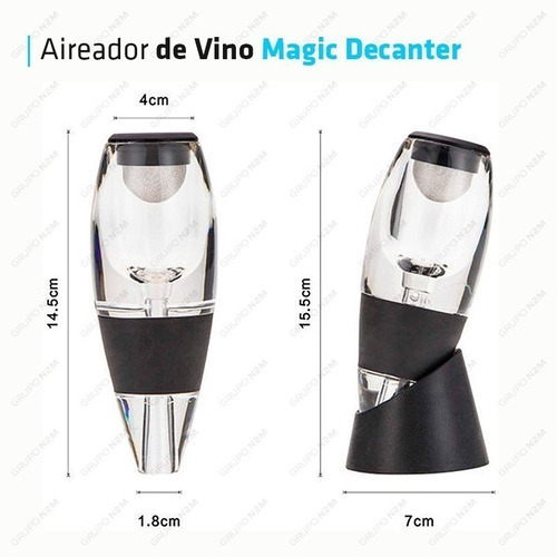 Decantador De Vino Decanter Aireador Oxigenador Con Base