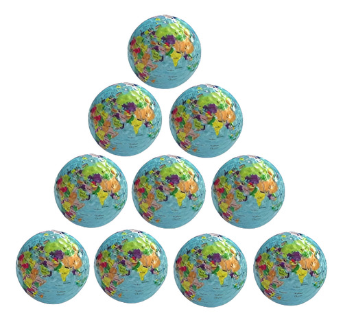 Marketboss 10pcs World Earth Globe Pelota De Golf Regalo Map