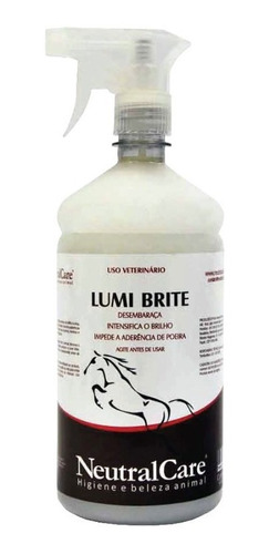 Abrilhantador E Desembaraçador Para Cavalo Lumi Brite 1l