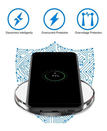 Cargador Celular Inalambrico Qi Usb P/ Samsung iPhone LG Otr