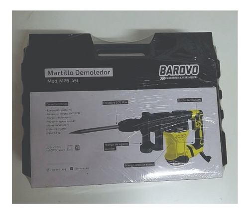 Martillo Demoledor Electro Neumatico Mpb45-l 1500 W Barovo