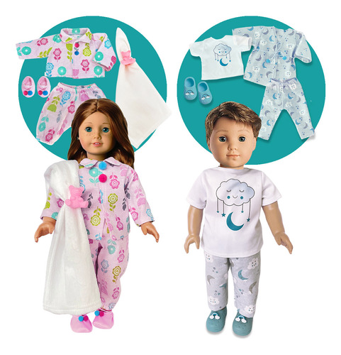 Kit Pijaminha Irmãos Gêmeos, Festa Do Pijama- American Girl