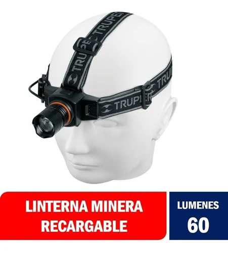 Linterna Minera 1 Led Alta Intesidad, Recargable - Truper