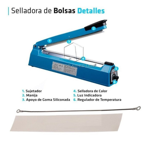 Selladora Cortadora Bolsas 40 Cm Regulador Progresivo