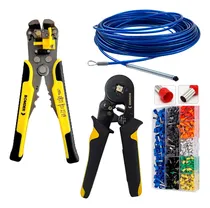 Comprar Alicate Crimpar + Decapador + Passa Fio + Kit Terminal Ilhós