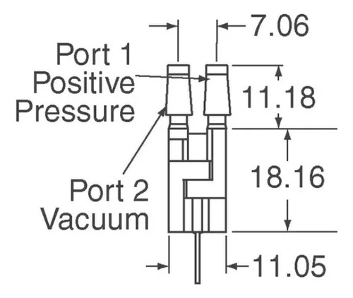 Sensor De Presión Diferencial 0/10kpa 0/5v Mpx5010dp Nxp