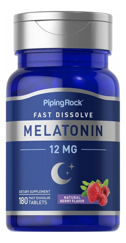 Pipingrock Dr. Melatonin Fast Disolve  12mg 180 Tablets