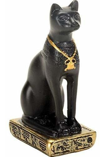 Escultura De Estatua De La Diosa Del Gato Felino Bastet Egip