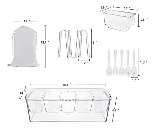 Juego De Bandejas Para Servir Con Hielo, Contenedor Duradero