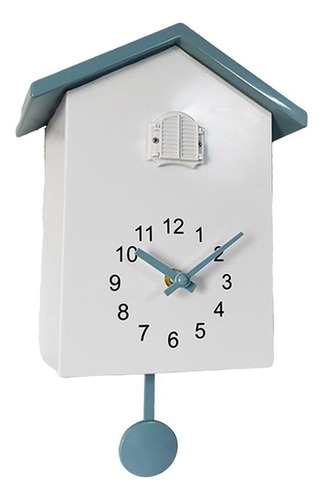 Cuco Moderno Lindo Reloj De Pared Casa De Pájaros Gris