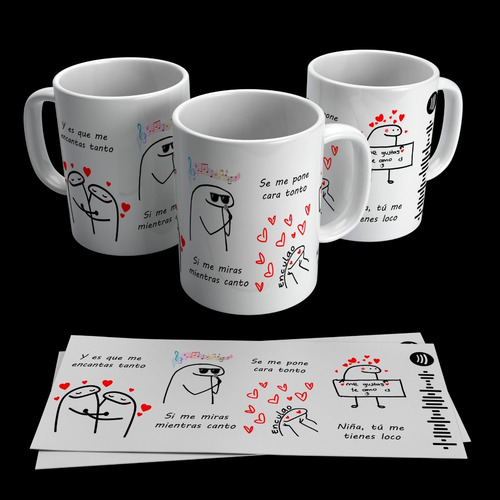 Imagen 1 de 10 de 11 Diseños Plantillas Sublimar Taza Flork Canciones De Amor