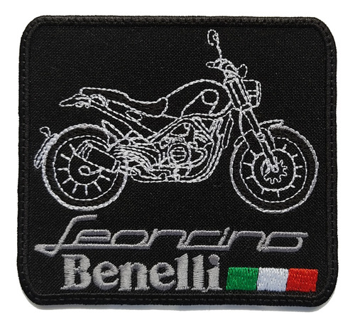 Parche Bordado Moto Benelli Leoncino Tarjetero Silueta Moto