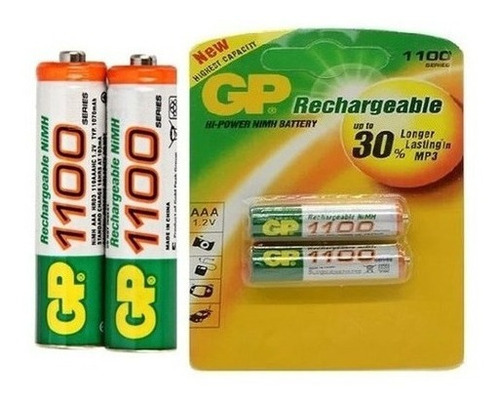 Baterías Recargables Aaa Gp 2 Pilas/ 1.100 Mah 1.2 V
