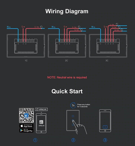 3 - Sonoff 2 Botão-touch T2 Us Rf 433mhz & Interruptor Wi-fi