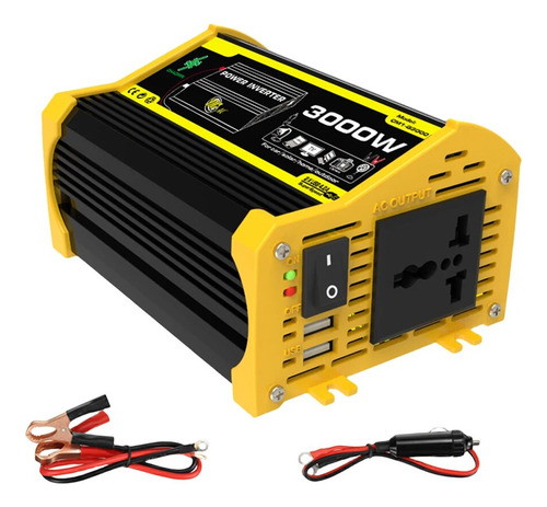 .. Transformador De Voltaje De Coche De 3000 W Dc 12 V A Ac