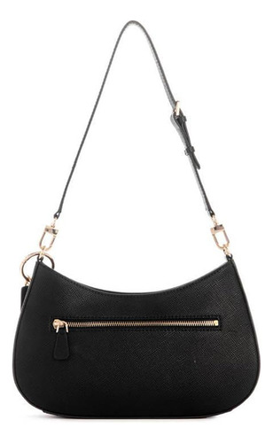 Bolso De Hombro Guess Noelle Con Cierre Superior Negro Y 3 R