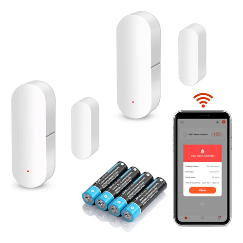 Sensor De Puerta Inteligente Wifi, Detector De Ventana De Pu