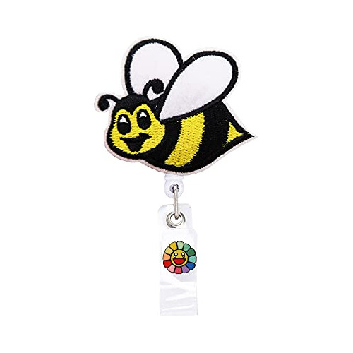 Bumble Bee Buzz Retractable Name Card Badge Holder Reel...