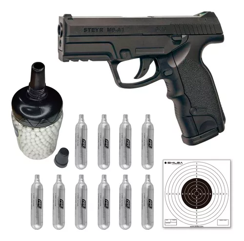 Pistola Fox Gas Comprimido Co2 Semiautomática Balines Funda