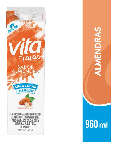 Pack De Bebida Vegetal Almendra Sin Azúcar 12 Pzas Lala
