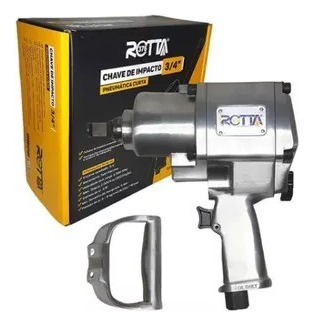 Chave Impacto Pneumática 3/4 Pol 200 Kgf + 8 Soquetes Rotta