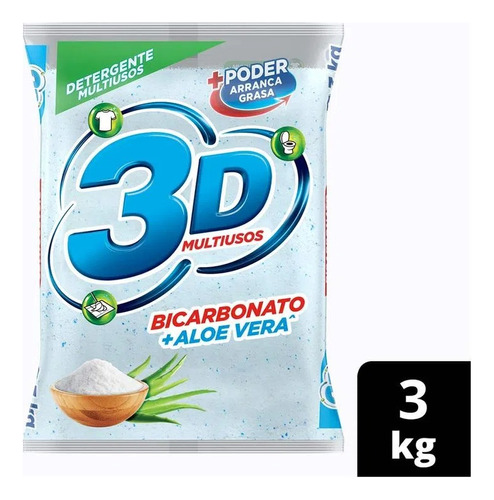 Detergente Multiusos 3d X 3 Kg - Kg a $11067