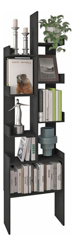 Librero Exhibidor Decorativo Playcon 9 Espacios Organizadore Color Negro Liso