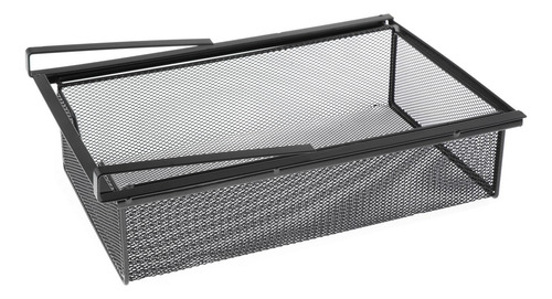 Cesta De Alambre De Estante, Bajo Cajón Colgante De Negro