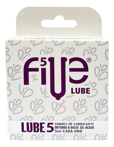 Lubricante Intimo Sachet Five Base Agua