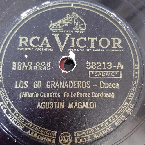 Pasta Agustin Magaldi Guitarras Orquesta Rca Victor C447