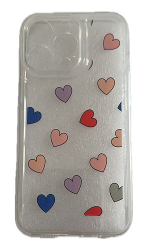  Funda Carcasa Silicona Corazones Para iPhone 13 Pro 