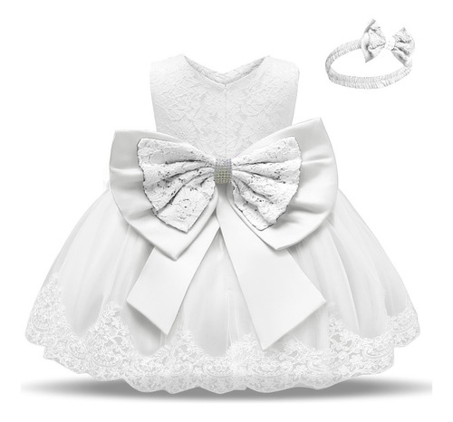 Vestido Mujer Bebé Niñas Encaje Bowknot Princesa Boda