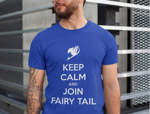 Polera Unisex Fairy Tail Anime Otaku Join Estampado Algodon