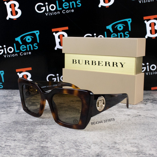 Lentes De Sol Burberry Daysy Be4344 3316t5 Havana Polarizado Lente Cafe Degradado Ma003 Varilla Havana 3316t5 Armazón Havana 3316t5 Diseño Solar