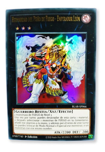 Yugi-oh! Brotherhood Of The Fire Fist Lion Emperor Blar-en06