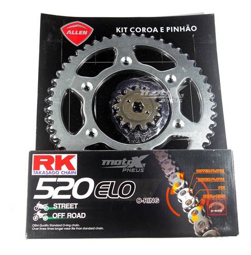 Kit Relação Crf230 Completo Corrente Com Retentor