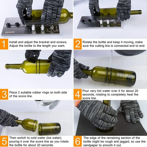 Oaiegsd Cortador De Botellas De Vidrio, Cortador De Vidri...
