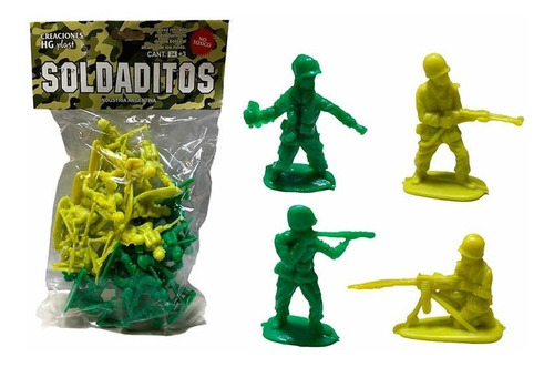 Soldados De Plastico X24 Unidades Soldaditos Juguete Guerra