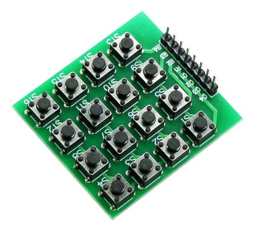 Teclado Mcu 4x4 Matrix Board 16 Chaves Botões Arduino Pic