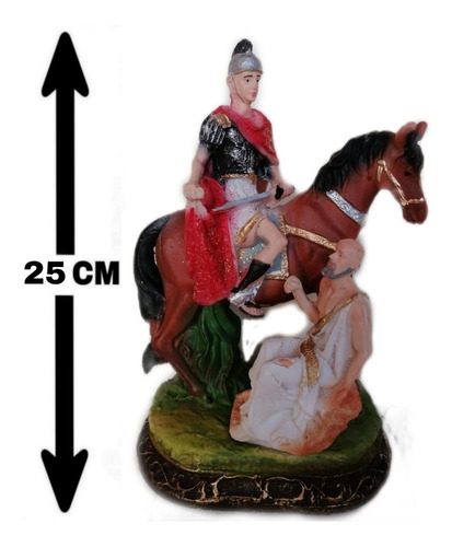 San Martín Caballero, 25 Cm Resina