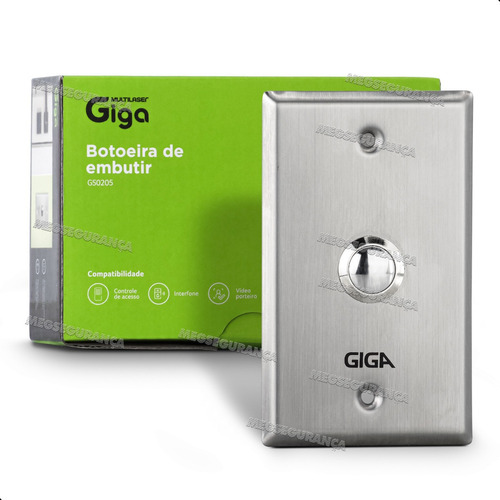 Botoeira De Aco Inox De Embutir Em Caixa 4x2 Na/com Ate 3a/2