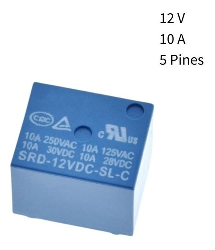 Relé 12 V 10 A Pcb 5 Pines Power Relay Srd-12vdc-sl-c