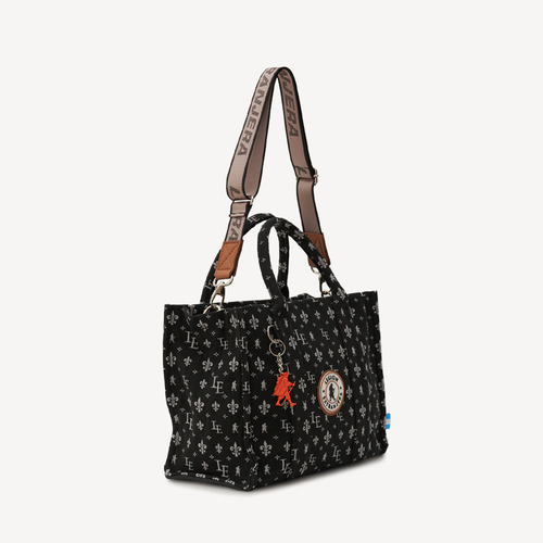 Tote City M Amelie Black Color Negro Diseño De La Tela Liso